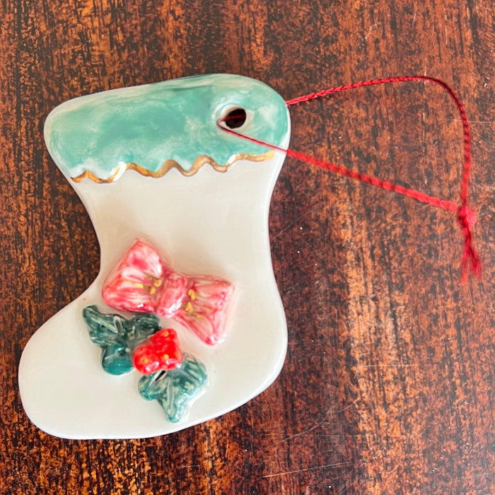 Teen Ceramic Christmas Stocking Ornament