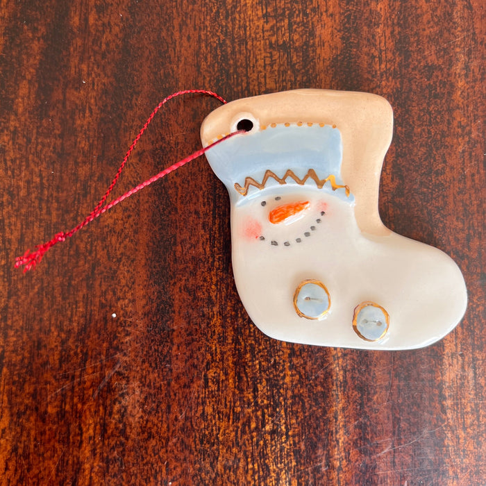 Teen Ceramic Christmas Stocking Ornament