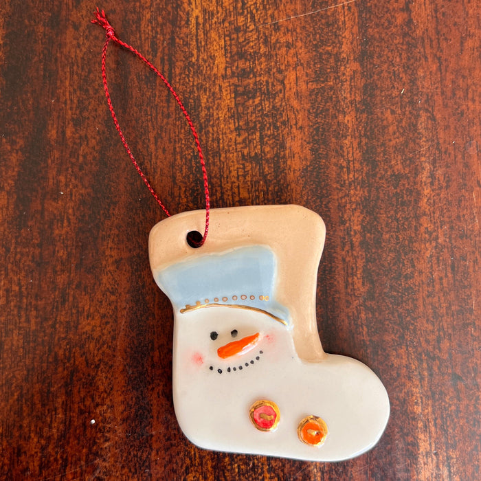 Teen Ceramic Christmas Stocking Ornament