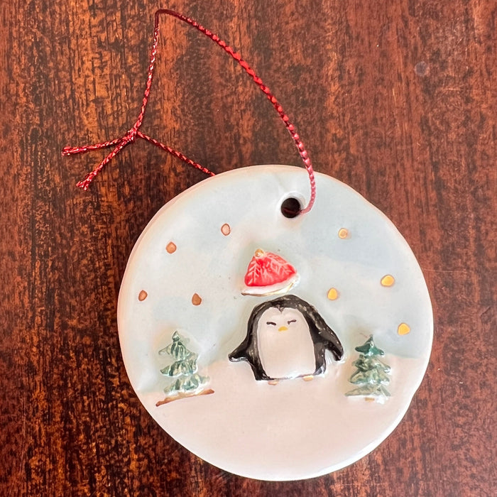 Teen Ceramic Christmas Circle Ornament