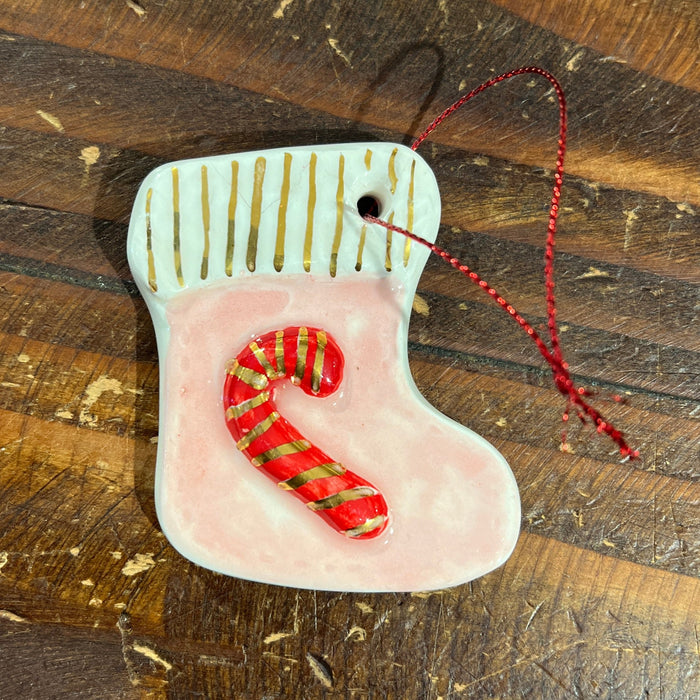 Teen Ceramic Christmas Stocking Ornament