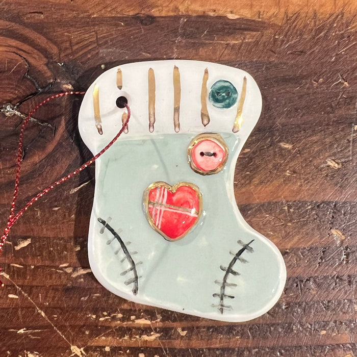 Teen Ceramic Christmas Stocking Ornament