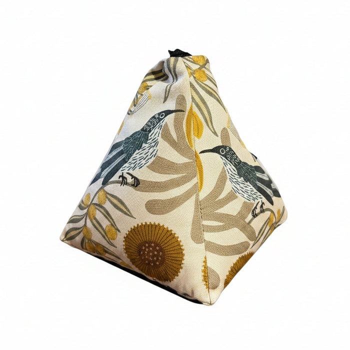 Handmade by Lynneke - Wheat & Lavender Door Stopper - Wattlebird - White