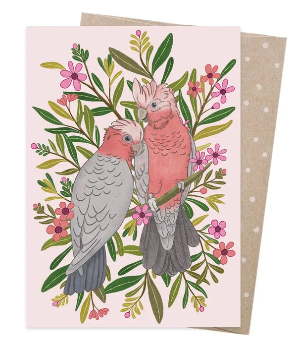 Negin Maddock - Greeting Card - G'day Galahs