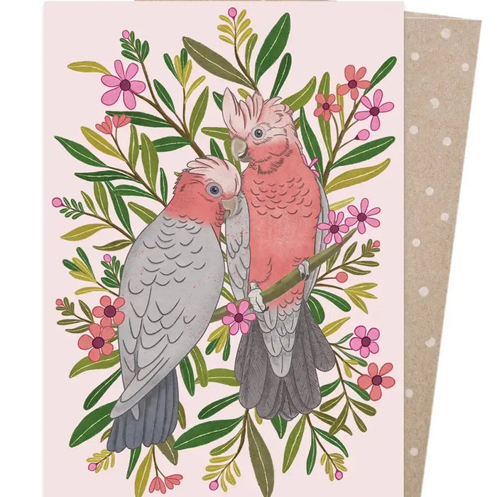 Negin Maddock - Greeting Card - G'day Galahs