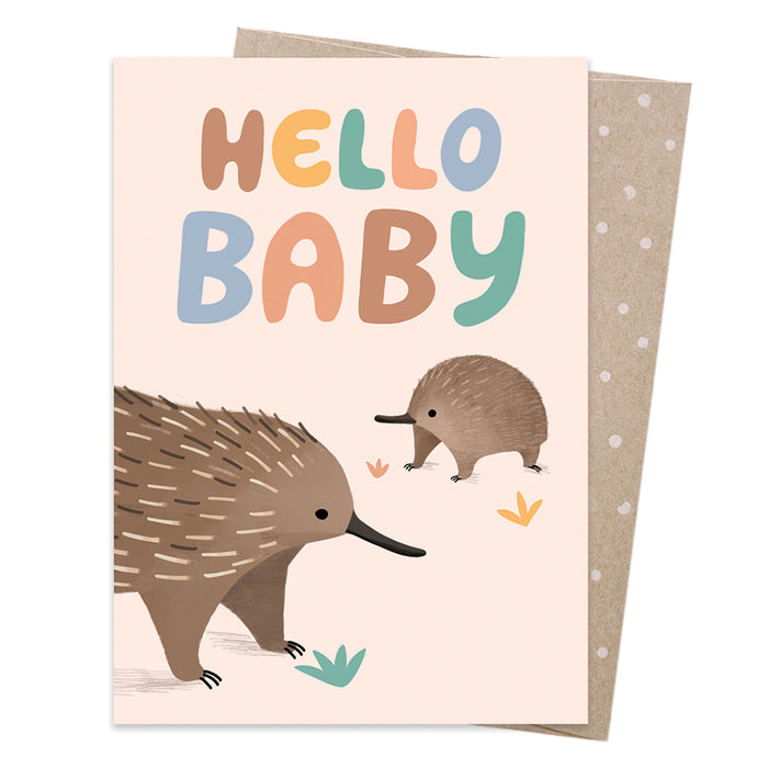 Sarah Allen - Greeting Card - Hello Baby Echidna