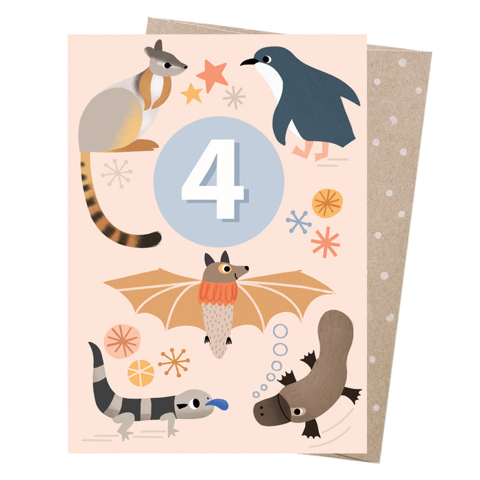 Sarah Allen - Children's Birthday Card - Age 4 - Let's Explore
