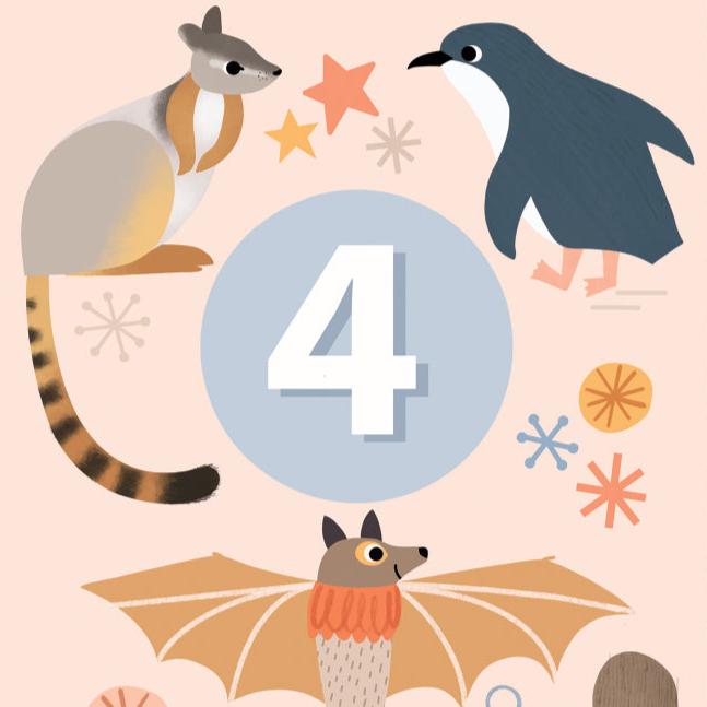 Sarah Allen - Children's Birthday Card - Age 4 - Let's Explore