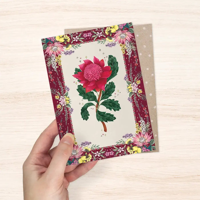 Neha Gupte - Greeting Card - Wild Waratah