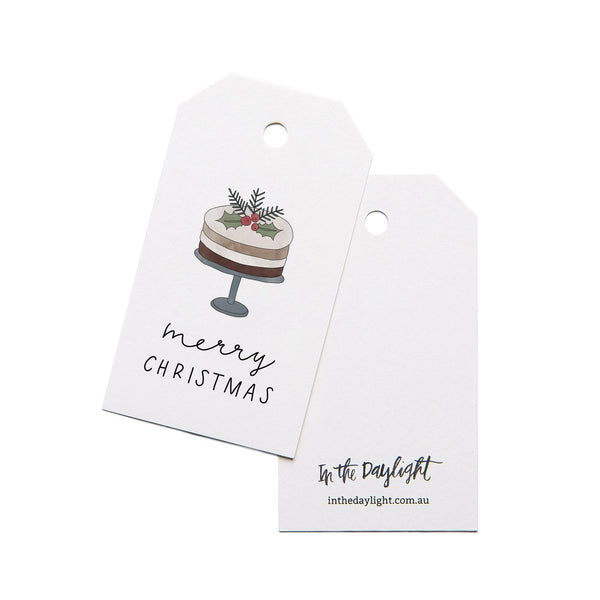In The Daylight - Gift Tag - Merry Christmas Cake