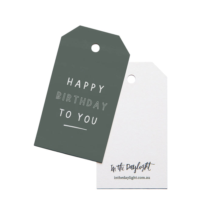 In The Daylight - Gift Tag - Happy Birthday Eucalyptus