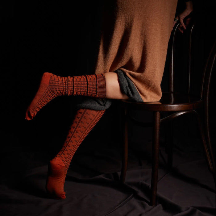 Tightology - Industry - Long Merino Socks - Paprika