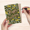 Jayne Branchflower - Greeting Card - Happy Birthday Wattle