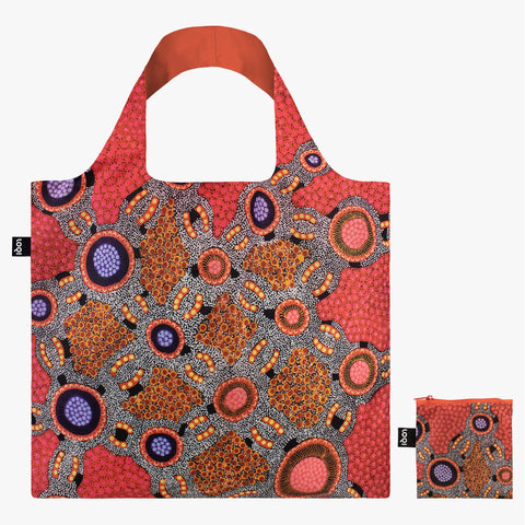 LOQI - Recycled Shopping Bag - Jennifer Napaljerri Lewis - Water Dreaming Pink