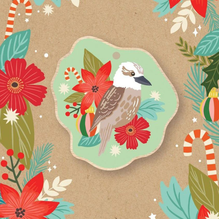 Aero Images - Christmas Card with Wooden Decoration - Christie Williams - Kookaburra