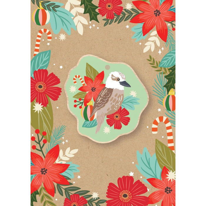 Aero Images - Christmas Card with Wooden Decoration - Christie Williams - Kookaburra