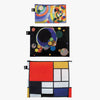 LOQI - Set of 3 Recycled Zip Pockets - Mondrian, Kandinsky & Delaunay