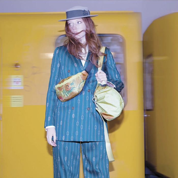 LOQI - Recycled Cross Body / Bum Bag - VINCENT VAN GOGH - Sunflowers