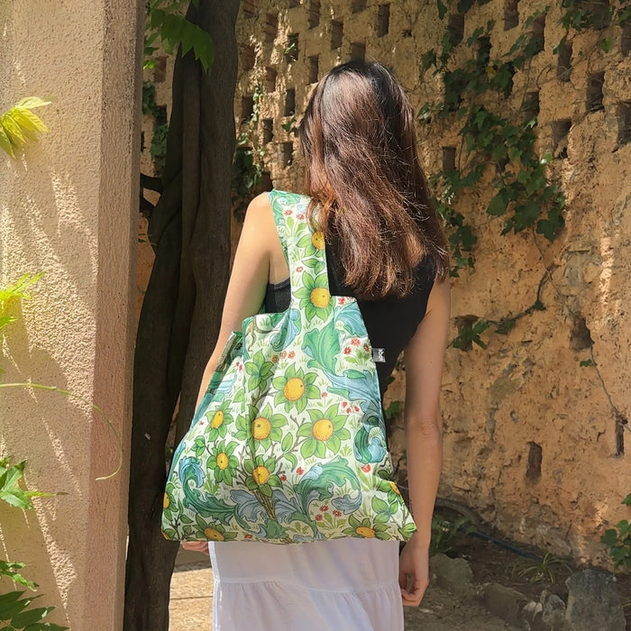 LOQI - Recycled Shopping Bag - William Morris - Orchard Dearle