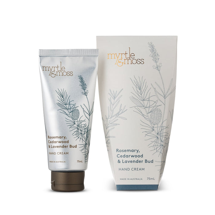 Myrtle & Moss - Hand Cream - Rosemary, Cedarwood & Lavender Bud