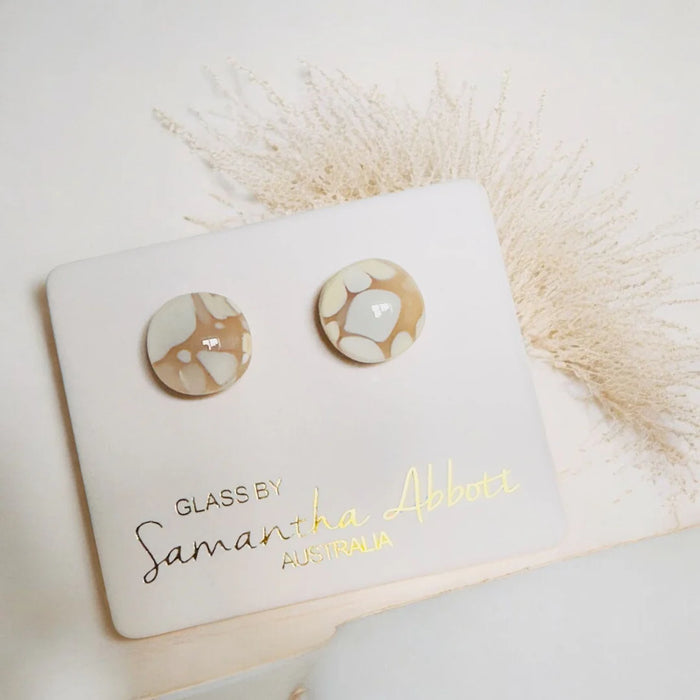 Samantha Abbott - Glass Stud Earrings - Luxe Lace