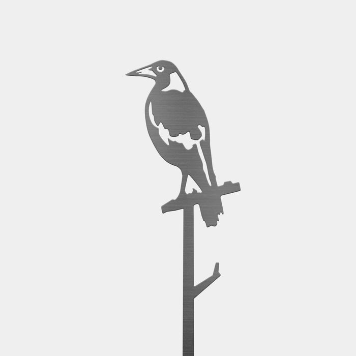 Metalbird - Plant Stake -Magpie
