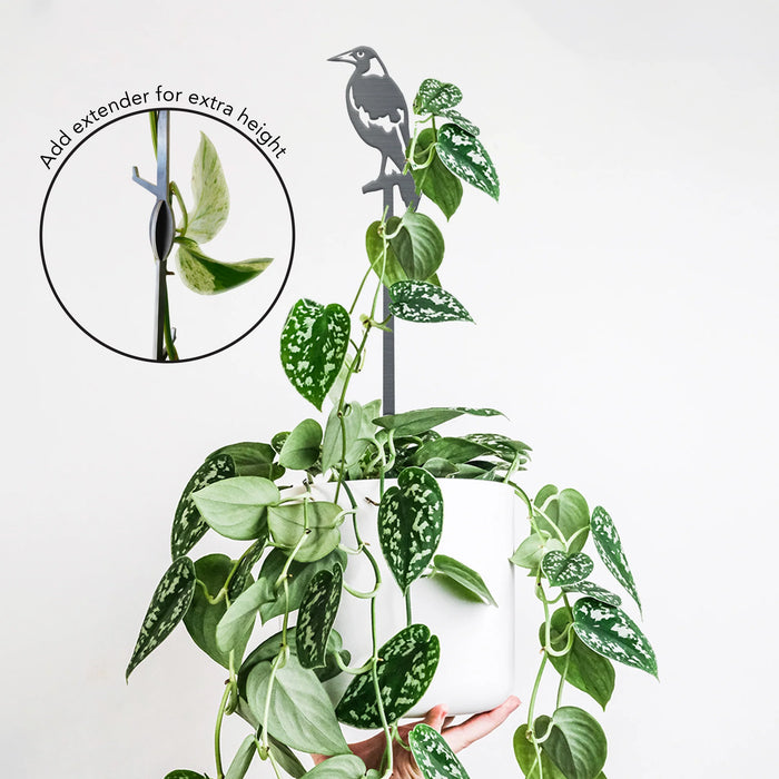 Metalbird - Plant Stake -Magpie