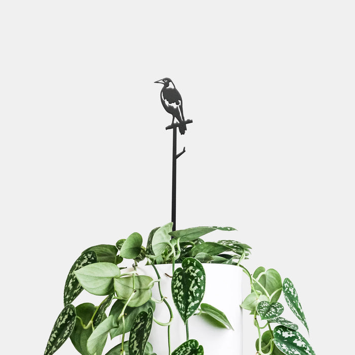 Metalbird - Plant Stake -Magpie