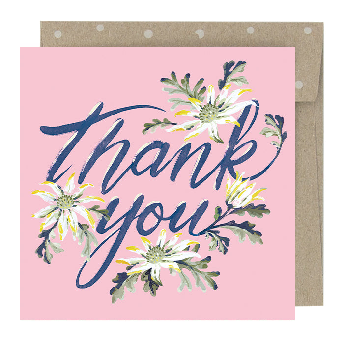 Jayne Branchflower - Mini Card - Thank You Flannel Flowers