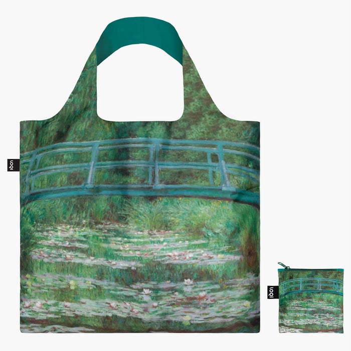 LOQI - Recycled Shopping Bag - Claude Monet - The Japanese Footbridge