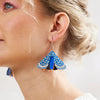 Martha Jean - Moth Earrings - Indigo
