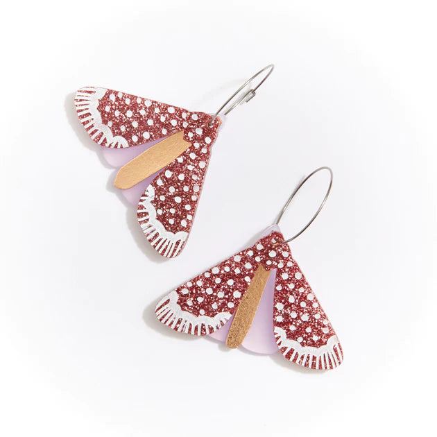 Martha Jean - Moth Earrings - Rose