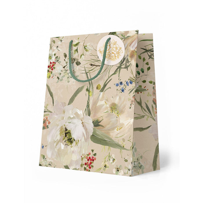 Bespoke Letterpress - Medium Gift Bag - Summer Peonies