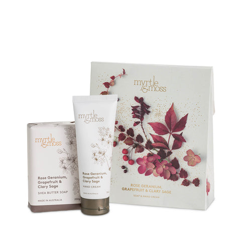 Myrtle & Moss - Christmas Gift Duet - Rose Geranium, Grapefruit & Clary Sage