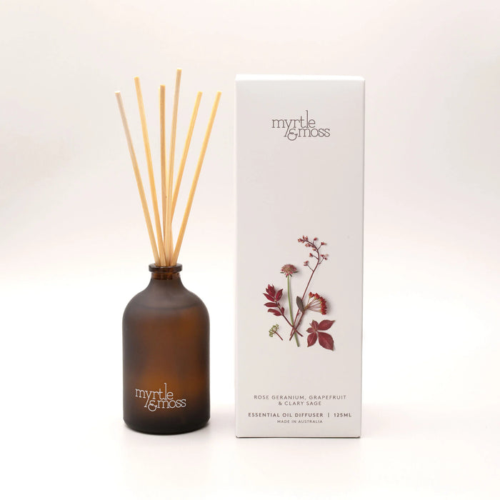 Myrtle & Moss - Essential Oil Diffuser - Rose Geranium, Grapefruit & Clary Sage