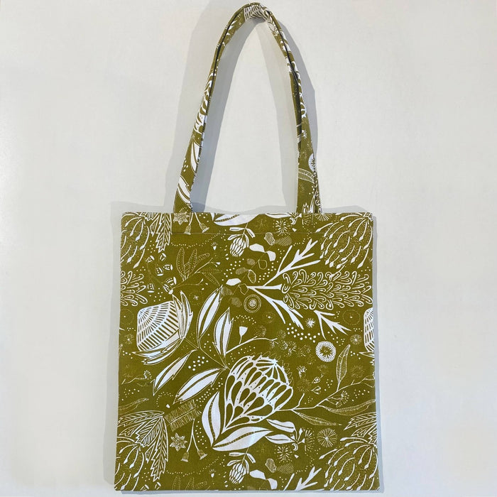 Print Ink Studio - Cotton Tote Bag - Natives - Khaki