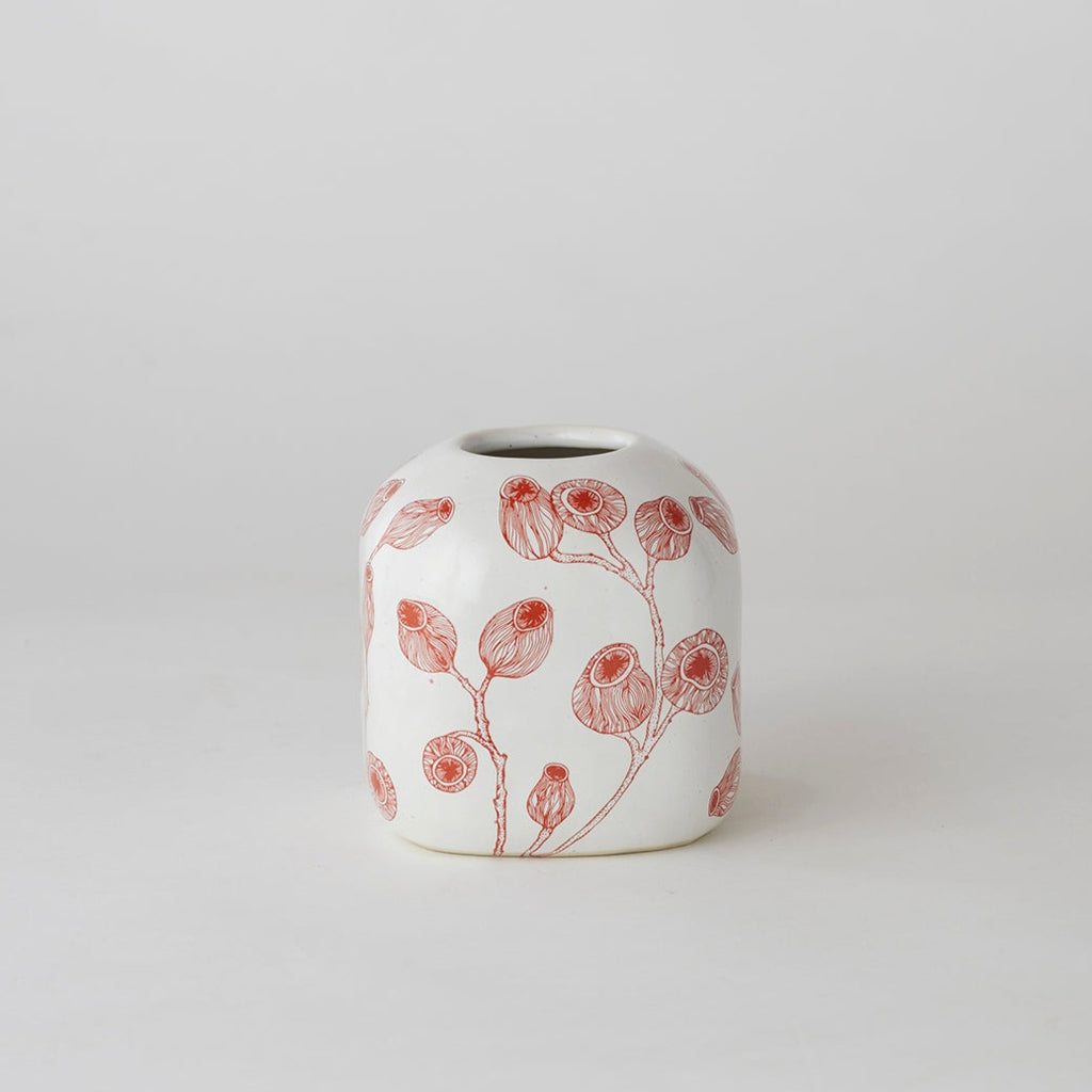 Angus & Celeste - Cube Vase - Eucalyptus Seed Pods