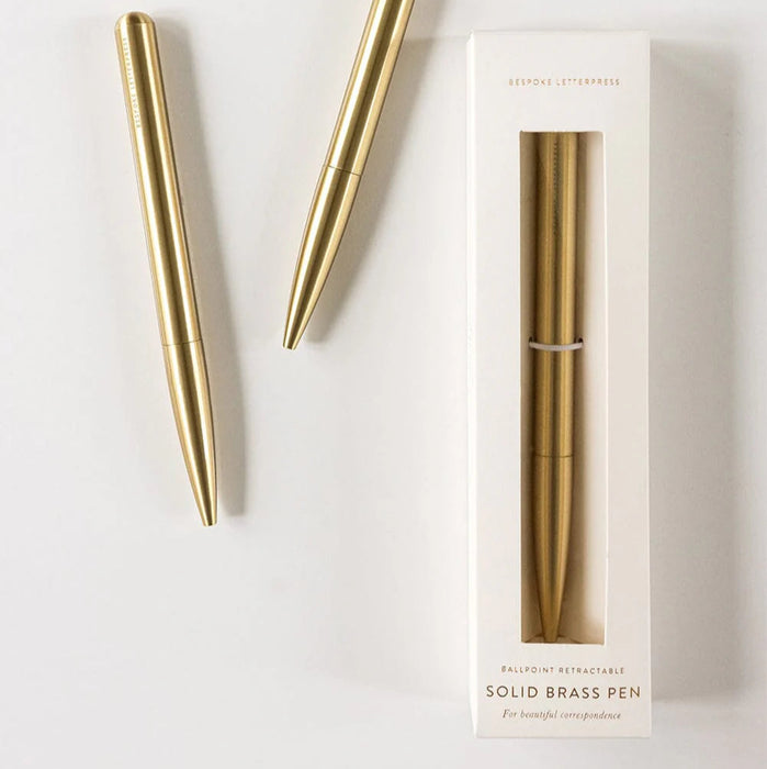 Bespoke Letterpress - Solid Brass Ballpoint Twist Pen
