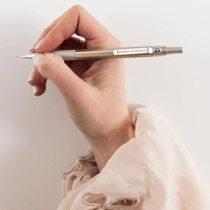 Bespoke Letterpress - Mechanical 0.5mm Pencil Gold