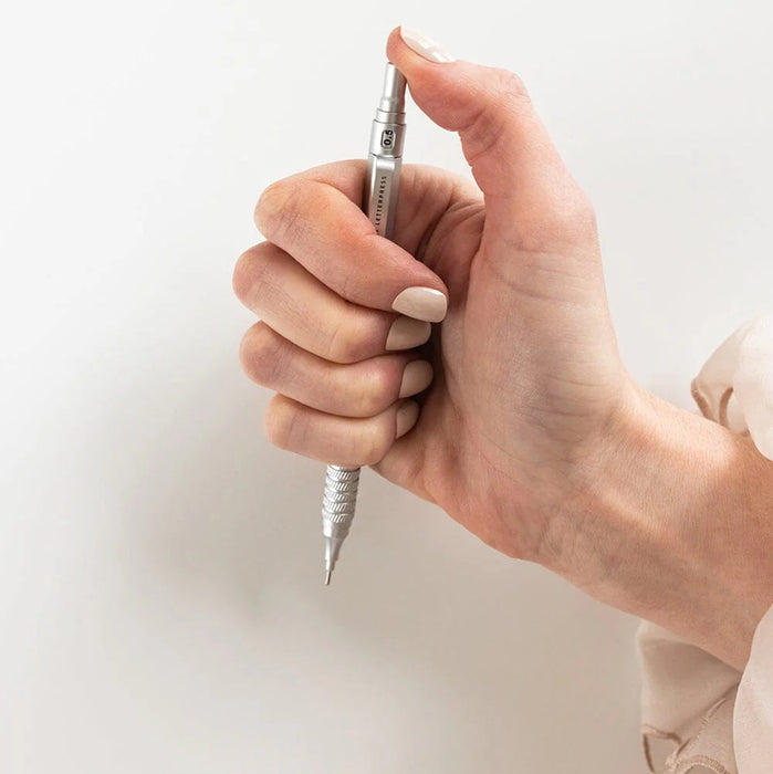 Bespoke Letterpress - Mechanical 0.5mm Pencil Silver