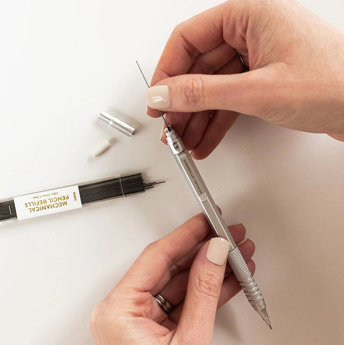 Bespoke Letterpress - Mechanical 0.5mm Pencil Silver