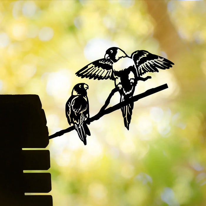 Metalbird - Garden Art - Lorikeet Pair
