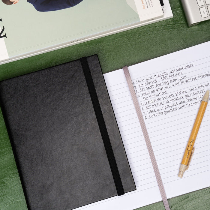 Paper Saver - Refillable Notebook - Leatherette - Black