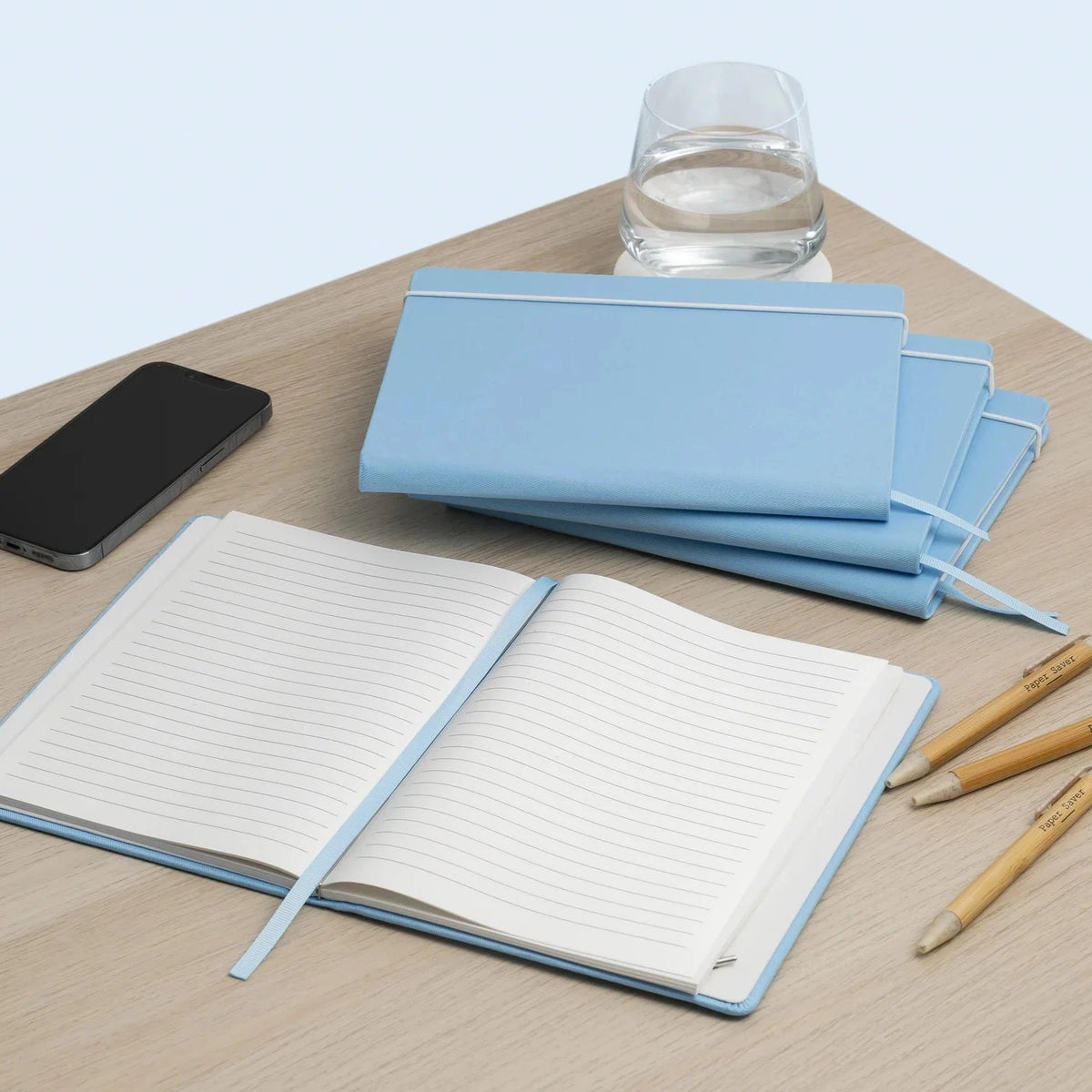 Paper Saver - Refillable Notebook - Canvas - Sky Blue — Blackbird & Fox