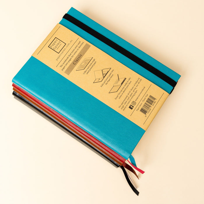 Paper Saver - Refillable Notebook - Leatherette - Teal