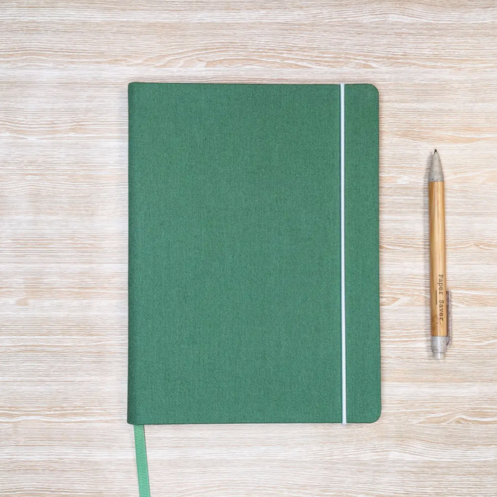 Paper Saver - Refillable Notebook - Canvas - Thyme Green