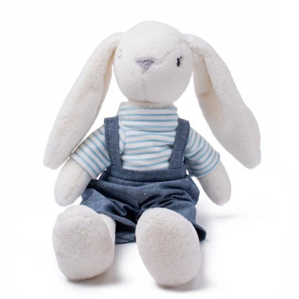 Petite Vous - Rabbit - Archie the Rabbit with blue striped tshirt - Soft Toy