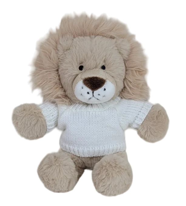 Petite Vous - Mini Nelson the Lion with White Jumper Soft Toy