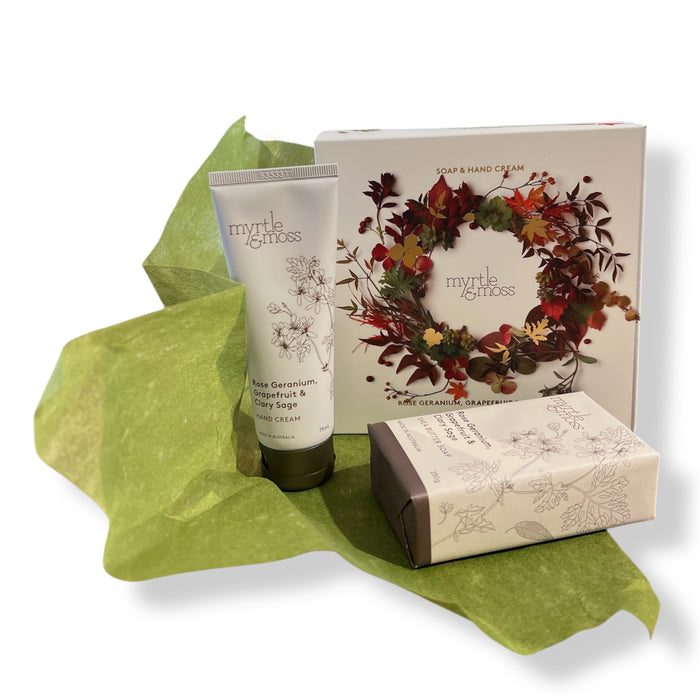 Myrtle & Moss - Christmas Gift Duet - Rose Geranium, Grapefruit & Clary Sage