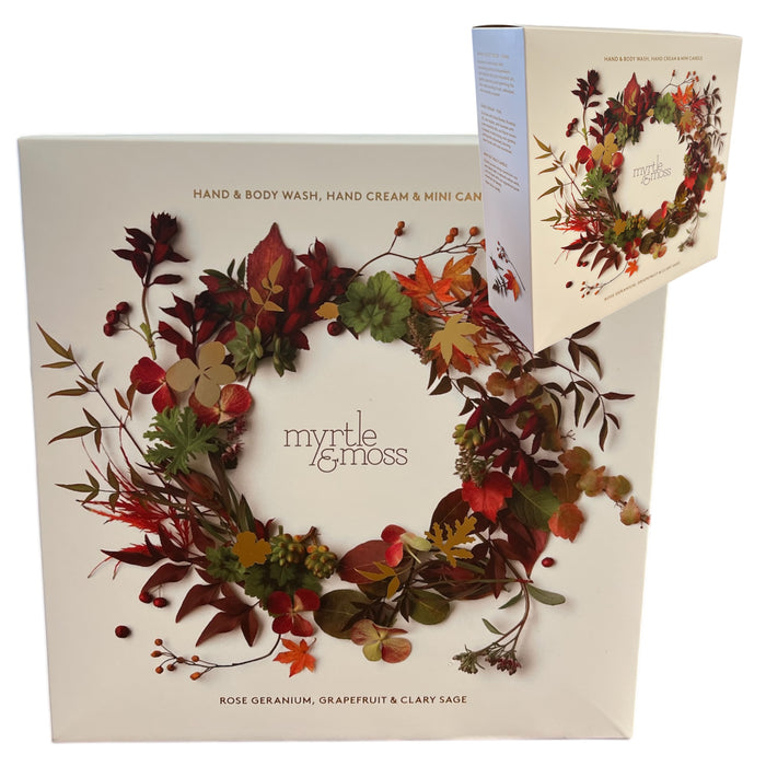 Myrtle & Moss - Christmas Trio - Rose Geranium, Grapefruit & Clary Sage
